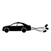 Wedding ｜ Car ｜ Can ｜ Departure --Pictogram ｜ Free Illustration Material