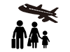 旅行 | 飛行機 | 家族 | 趣味・興味 - ピクトグラム｜フリーイラスト素材