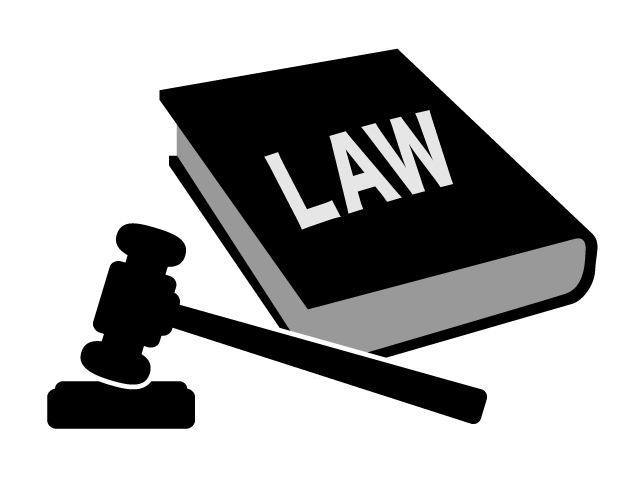 Law | Lawyer | Court | Hobbies / Interests-Simple / Clip Art / Icon / Illustration / Free / Black and White / Two Colors / PNG Format: Transparent Background