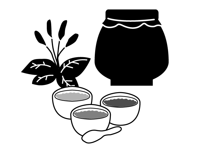 Chinese medicine | Medicine | Hobbies / Interests --Simple / Clip art / Icon / Illustration / Free / Black and white / Two colors / PNG Format: Transparent background