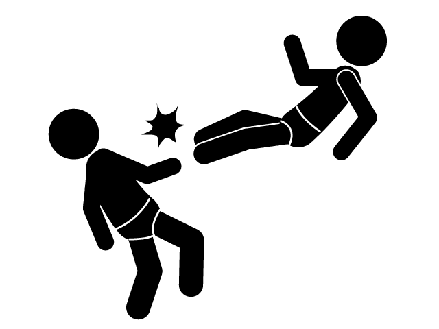 Wrestling | Martial Arts | Hobbies / Interests-Simple / Clip Art / Icons / Illustrations / Free / Black and White / Two Colors / PNG Format: Transparent Background