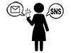 Email | SNS | Smartphones | Hobbies / Interests --Pictograms | Free Illustrations
