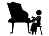Biano | Pianist | Music | Hobbies / Interests-Pictograms | Free Illustrations