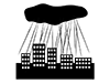 Guerrilla Rainstorm | Heavy Rain | Weather-Pictogram | Free Illustration Material