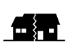 House collapse | Earthquake | Disaster --Pictogram | Free illustration material
