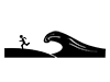 Evacuate from tsunami | Earthquake | Disaster --Pictogram | Free illustration material