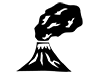 Volcano | Explosion | Disaster-Pictogram | Free Illustration Material