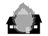 Private house | Fire | Fire --Pictogram | Free illustration material