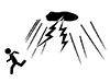 Thunderstorms | Lightning Strikes | Dangers | Evacuation-Pictograms | Free Illustrations