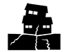 Damage to private houses | Earthquakes | Houses | Disasters-Pictograms | Free illustrations
