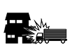 衝突事故 | トラック | 居眠り運転 | 不注意 - ピクトグラム｜フリーイラスト素材