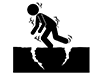 I can't walk with shaking | Earthquake | Big shaking --Pictogram | Free illustration material