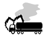 Refueling car | Accident | Fire-Pictogram | Free illustration material