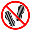 Strictly prohibited shoes --Pictogram ｜ Free illustration material