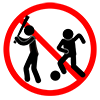 Don't play here-pictograms | Free Illustrations