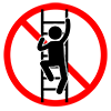 Climbing danger-pictogram | Free illustration material