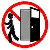 No opening --pictogram ｜ Free illustration material