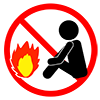 Bonfire prohibited-pictogram | Free illustration material