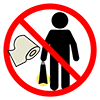 No taking out toilet paper --Pictogram ｜ Free illustration material