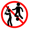 Don't play here-pictograms | Free illustrations