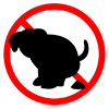 Dog manure prohibited-pictogram | Free illustration material