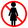 Women are off limits-pictograms | Free illustrations