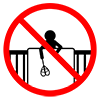 No drying of futons on the balcony --Pictogram ｜ Free illustration material