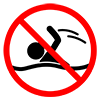 No swimming --pictogram ｜ Free illustration material