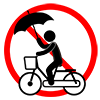 Umbrella holding prohibited --Pictogram ｜ Free illustration material