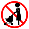 We do not allow strollers to enter the store --Pictogram ｜ Free illustration material