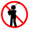 Golf Ban-Pictogram ｜ Free Illustration Material