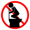 Do not ride on the toilet seat-pictogram | Free illustration material