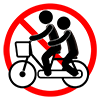 Two-seater prohibited --Pictogram ｜ Free illustration material