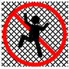 Prohibition of climbing the fence --Pictogram ｜ Free illustration material