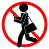 Walking smartphone prohibited --Pictogram ｜ Free illustration material