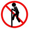 No crossing of fences --Pictogram ｜ Free illustration material