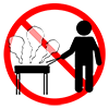 No barbecue --pictogram ｜ Free illustration material