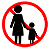No children allowed --Pictogram ｜ Free illustration material
