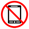 Smartphone prohibited --Pictogram ｜ Free illustration material