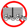Don't park your bicycle at the store --Pictogram ｜ Free illustration material