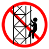 Danger of climbing --Pictogram ｜ Free illustration material