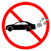 Useless idling stop-pictogram | Free illustration material