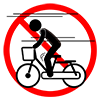 Bicycle speed is too dangerous-pictogram | Free illustration material
