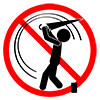 No golf practice with an umbrella --Pictogram ｜ Free illustration material