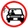 Don't throw cigarettes out of your car-pictograms | Free Illustrations