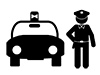 Police Officer | Police Car | Policeman-Pictogram | Free Illustration Material