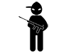 Bank robbery | Rifle | Masked --Pictogram | Free illustration material