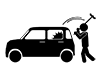 Car Theft | Sell High | Break the Window-Pictogram | Free Illustration Material