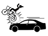 Hit-and-run incident | Bicycle | Accident-Pictogram | Free illustration material