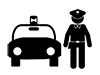 Night Tour | Job Questions | Police Vehicles-Pictograms | Free Illustrations